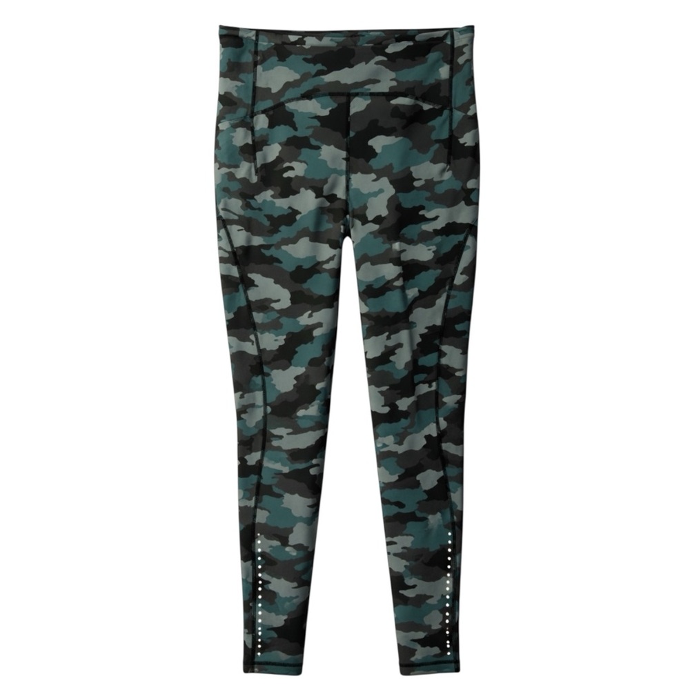 Lululemon Camo High Rise Leggings Size 14 Green Teal Camouflage NWOT pants